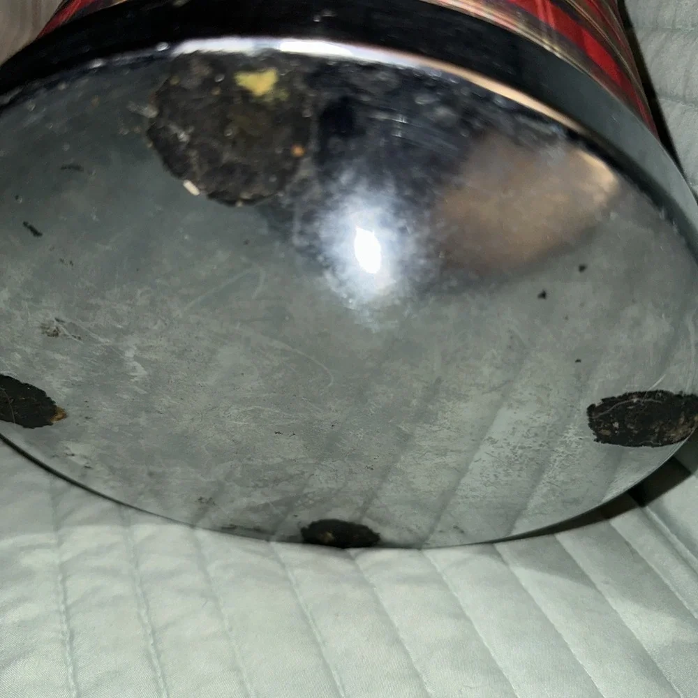 Vintage Ice Bucket Bar Wear Red Plaid‎ W, Chrome Trim Retro Ralph Lauren Vibes
